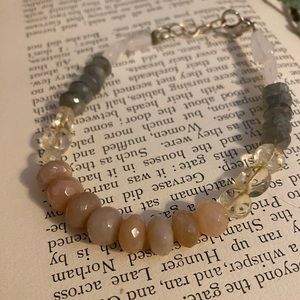 Gemstone bracelet- charged in a full moon soundbath